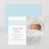 Budget Photo Christening Baptême Carte de remercie (Devant / Derrière)