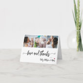 Budget photo collage élégant baby shower merci (Devant)