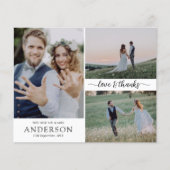 BUDGET Photo Collage Mariage Carte de remerciement (Devant)