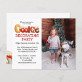 Budget Photo Cookie Decorting Party Uitnodiging (Voorkant / Achterkant)