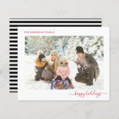 Budget Photo de Noël Moderne Minimal 2024. Carte (Devant / Derrière)