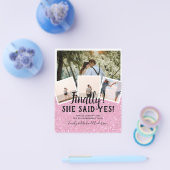 BUDGET PHOTO Engaged Wedding INVITE kondiging Flyer (Enkel)