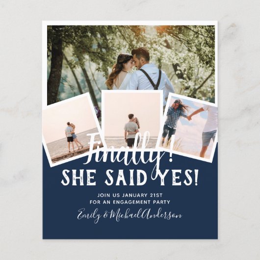 BUDGET PHOTO Engaged Wedding INVITE kondiging Flyer (Voorkant)