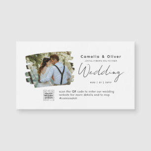 Budget Photo Faire-part de mariage classique blanc