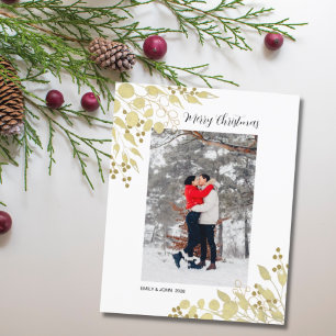 Budget Photo Gold Eucalyptus Joyeuse carte de Noël