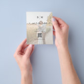 Budget Photo Heart Script Wedding Save the Date Flyer (Hand)