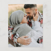 Budget Photo Heart Script Wedding Save the Date Flyer (Achterkant)