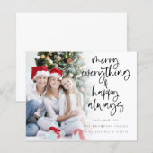 Budget Photo Joyeux Tout Noël Carte (Devant / Derrière)