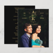 Budget Photo Luxury Faux Golden Fancy Calligraphy (Voorkant / Achterkant)