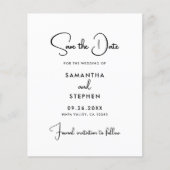 Budget Photo Moderne Enregistrer La Carte Date (Devant)