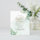 Budget Photo Nuptiale Douche Invitation Feuille Ru (Debout devant)