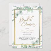 Budget Photo Nuptiale Douche Invitation Feuille Ru (Devant)