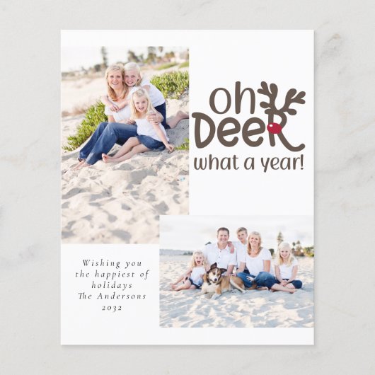 Budget Photo O Deer What a Year ! Carte pour les f (Devant)