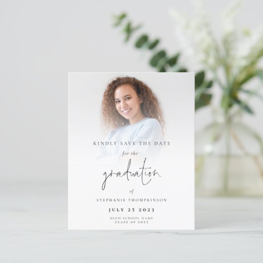 BUDGET Photo Overlay 2025 Afstuderen Save the Date (Staand voorkant)