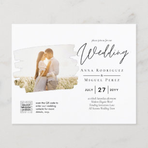 BUDGET PHOTO QR CODE Weddenschap nodigt RSVP - det Flyer