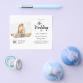 BUDGET PHOTO QR CODE Weddenschap nodigt RSVP - det Flyer (Enkel)