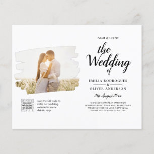 BUDGET PHOTO QR CODE Weddenschap nodigt RSVP - det Flyer