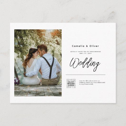 Budget Photo Weddenschap Klassieke White Briefkaart (Voorkant)