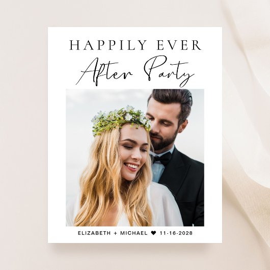 Budget Photo Wedding Reception Invitation