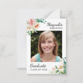 BUDGET Photos florales Faire-part de graduation (Devant)