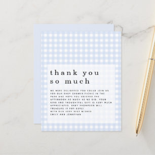 Budget Picnic Baby shower Blue Gingham Hartelijk d