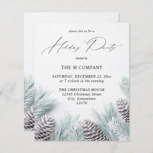 Budget Pine Cone & Snow Holiday Party