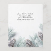 Budget Pine Cone & Snow Kerstparty Flyer (Achterkant)