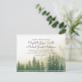 Budget Pine Trees Mariage Invitations Forêt (Debout devant)