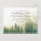 Budget Pine Trees Mariage Invitations Forêt (Devant)
