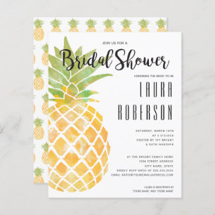 Budget Pineapple Bridal Shower Uitnodiging