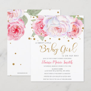 Budget Pink Floral Girl Baby shower
