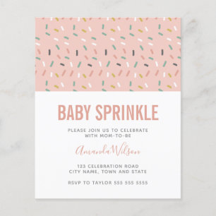 Budget Pink Girl Baby Sprinkle Pattern