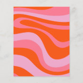 Budget Pink Groovy bruidsdouche uitnodiging Flyer (Achterkant)