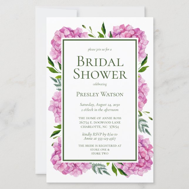 Budget Pink Hydrangeas Vrijgezellenfeest (Voorkant)