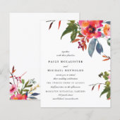 Budget Pink Oranje Floral Weddenschap (Voorkant / Achterkant)