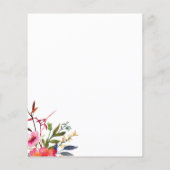 Budget Pink Oranje Floral Weddenschap (Achterkant)