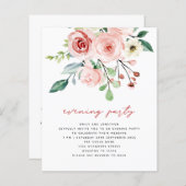 BUDGET Pink Peach Florals QR Evparty (Voorkant / Achterkant)