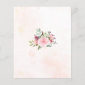Budget Pink Peony Eucalyptus Funeral Invitation (Achterkant)
