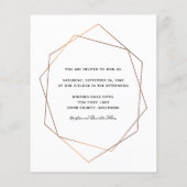 BUDGET Pink Rose Gold Lijst Weddenschap (Achterkant)