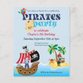 Budget Pirates Kids Birthday Party Invitation (Voorkant)