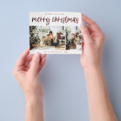 BUDGET Plaid Holiday Photo Card | Moderne kerst Flyer (Hand)