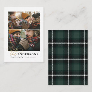 budget plaid multi photo remerciement carte de fêt