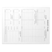 Budget Planner Inkomen en Uitgaven Tracker Layout Notitieblok (Voorkant)