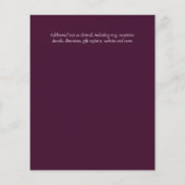 Budget Plum Blooms Blush Wreath Wedding Invites (Achterkant)