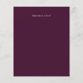 BUDGET Plum en Peach Floral Wedding Invitation (Achterkant)