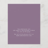 Budget Plum Paarse MOD Calligraphy Quinceanera Flyer (Achterkant)