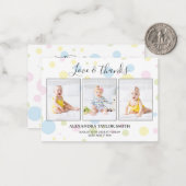 Budget pois Photo Carte de remerciements bébé (Devant/Arrière en situation)