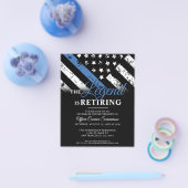 Budget Police Blue Line Law Enforcement Retition Flyer (Enkel)