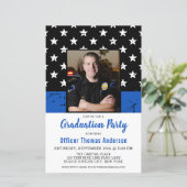 Budget Police Thin Blue Line Foto Afstuderen Invi (Staand voorkant)