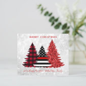 Budget Pompier de Noël Arbre rouge Carte Plaid (Debout devant)